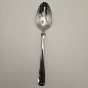 MSe 8.75" Slotted Serving Spoon Stainless Steel Polished Modern Classic